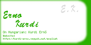 erno kurdi business card