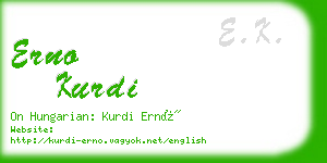 erno kurdi business card